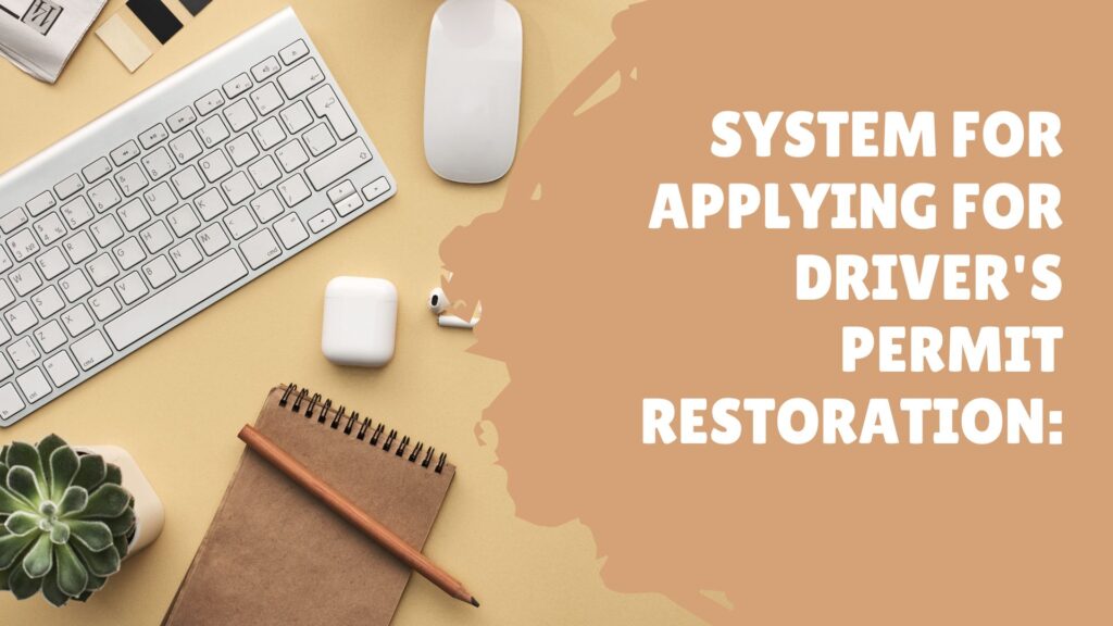 System for Applying for Driver's Permit Restoration