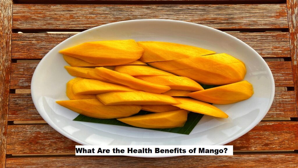mango slice on the table