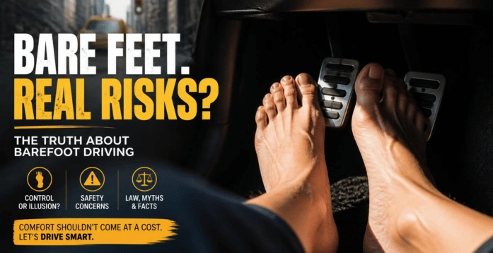 Is It Illegal to Drive Barefoot? The Rules, Risks, and Exceptions U.S. Drivers Should Know is It Illegal to Drive Barefoot