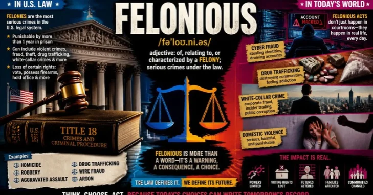 What Does Felonious Mean in U.S. Law?